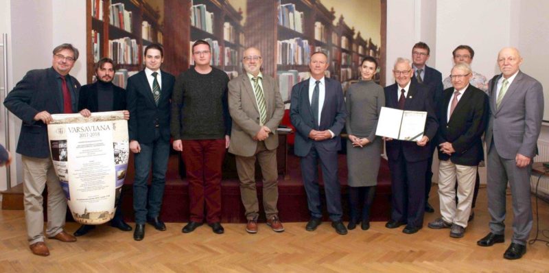 Wręczenie dyplomów honorowych za książki wyróżnione tytułem Varsaviana 2018